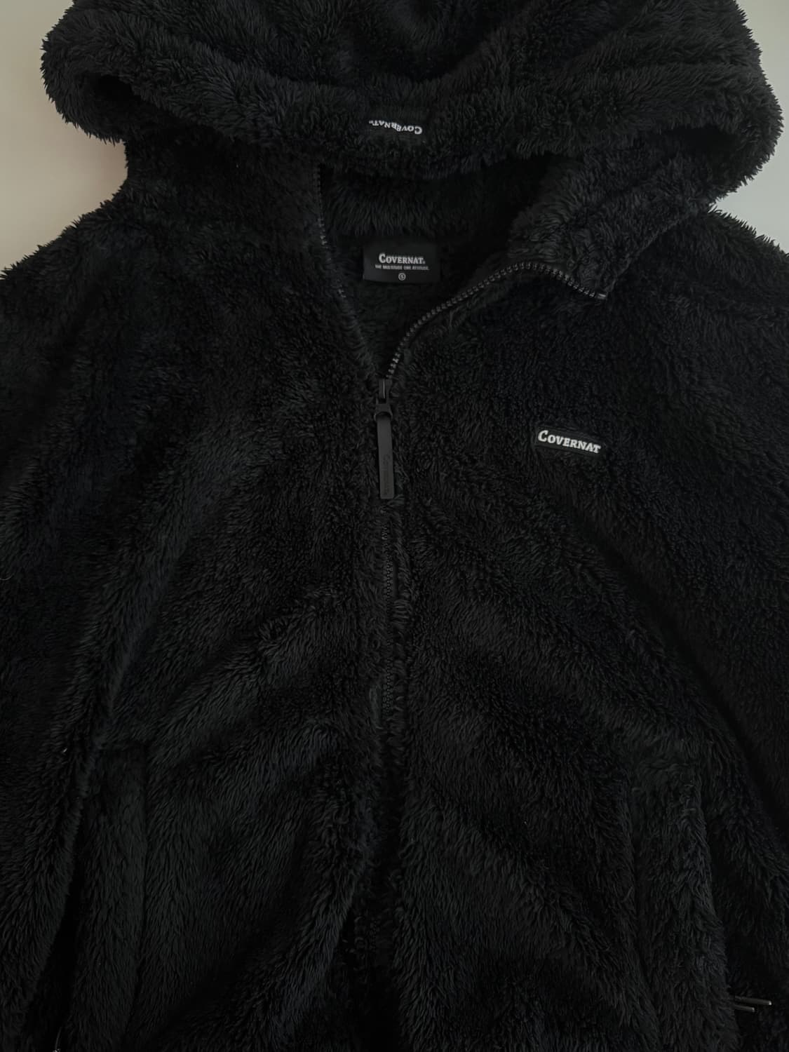 커버낫 보아털 후드집업 후리스 상품이미지3