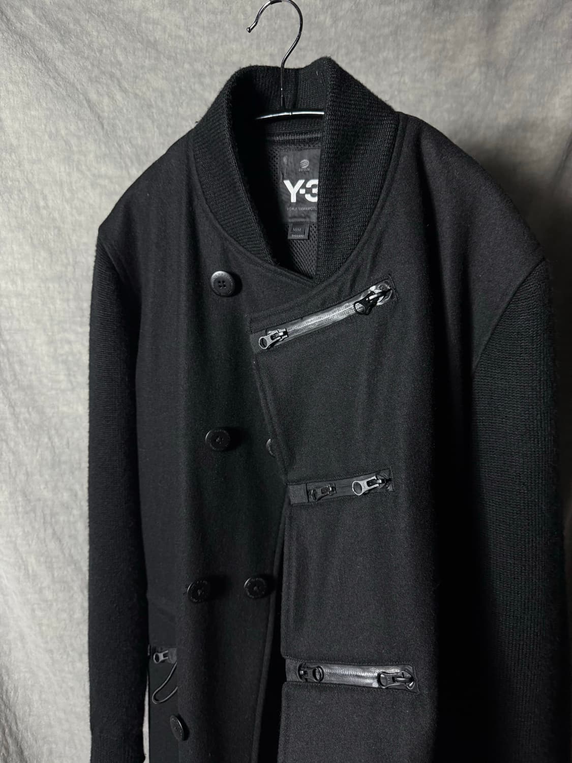 Y-3 Multi-Zip Asymmetric Wool Coat  상품이미지7