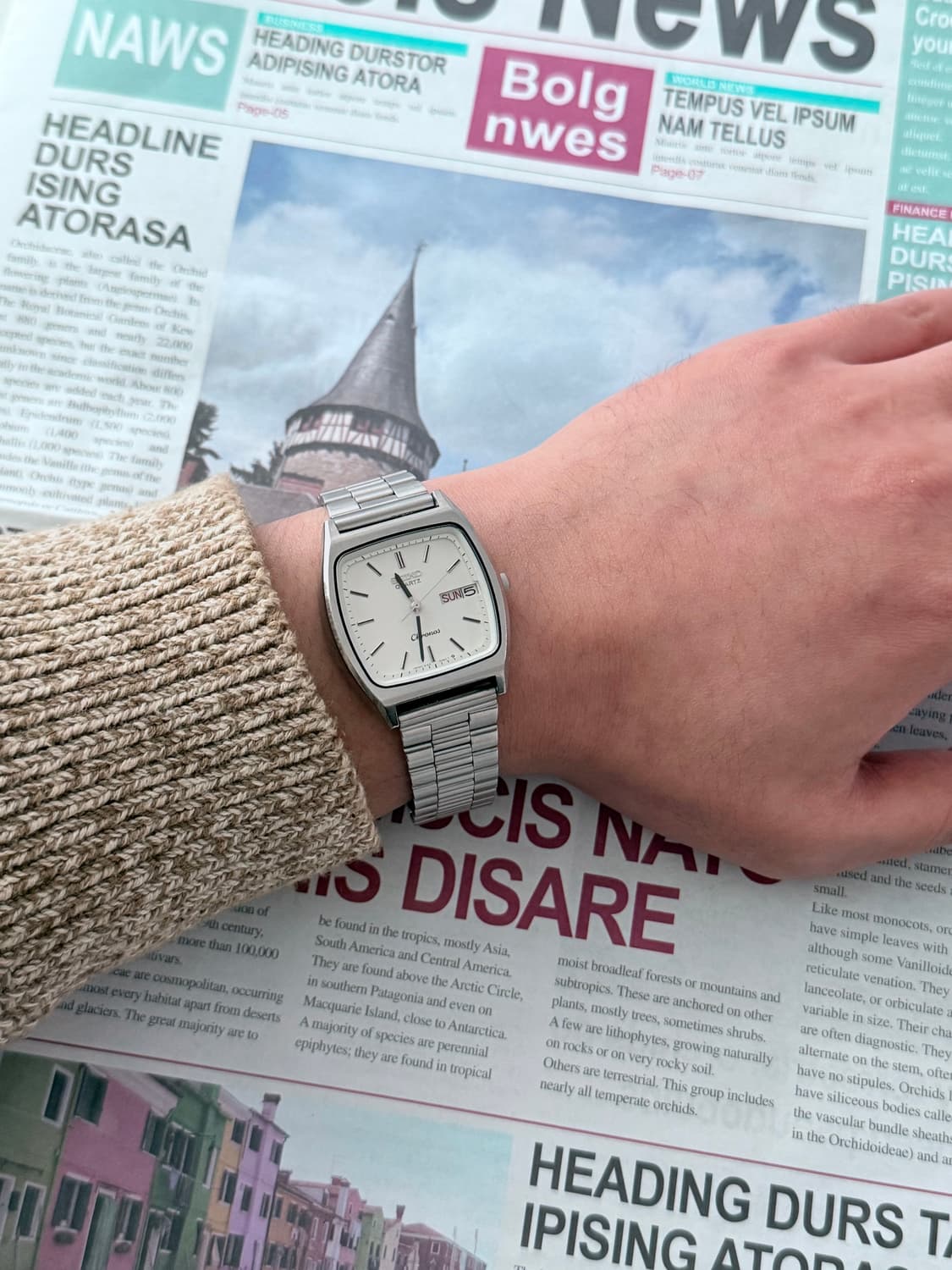  세이코 Seiko Chronos 스퀘어 데이 데이트 상품이미지4