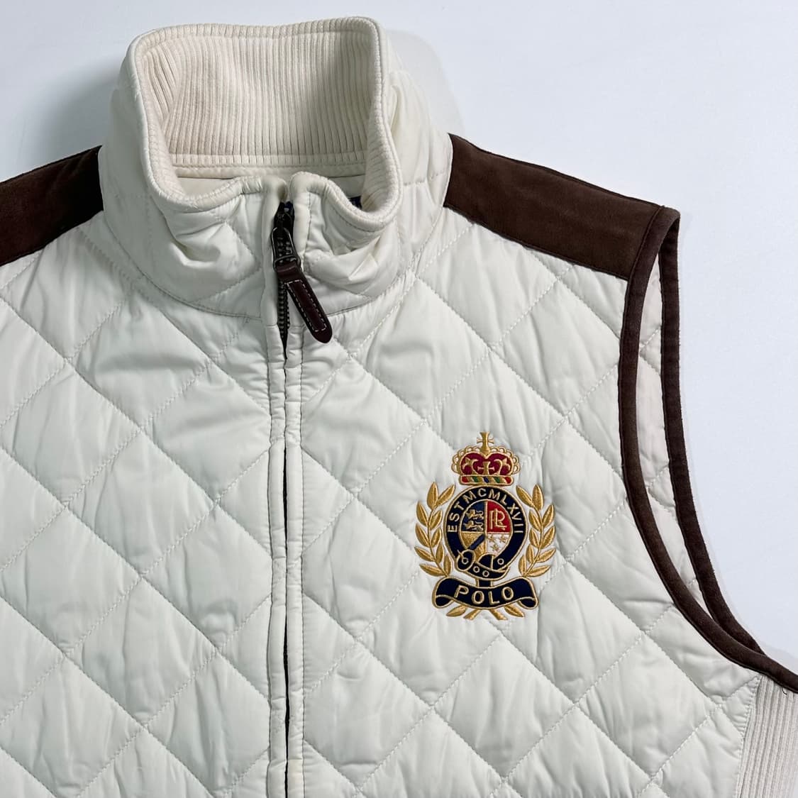 폴로 우먼스 크레스트 로고 퀼팅 베스트 상품이미지4