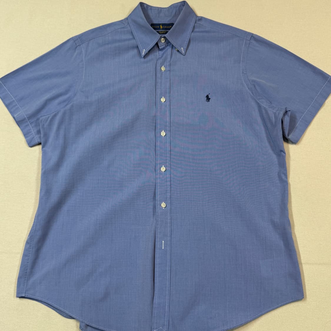 L) 폴로 랄프로렌 블루 포플린 반팔 셔츠 상품이미지2