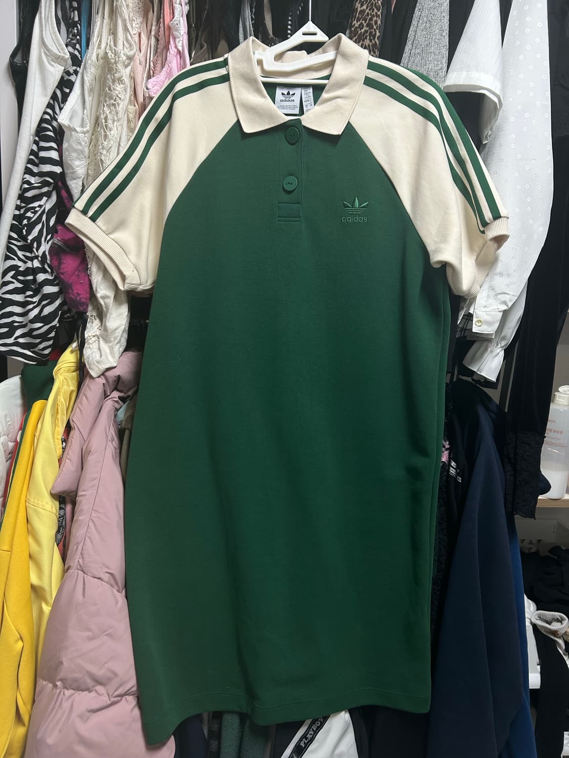 아디다스 폴로 원피스 그린 상품이미지2