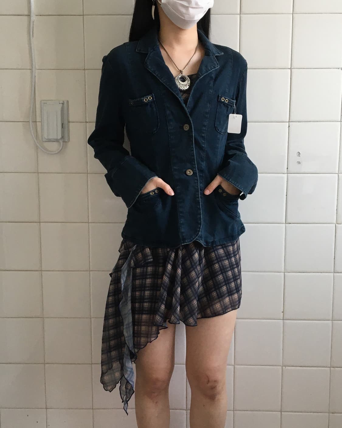 Eyelet point line detail jacket 상품이미지1