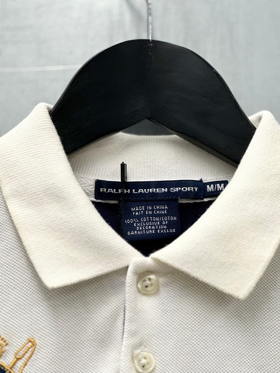 Polo sports 빅포니 크레스트 패치 화이트 컬러 반소매 카라티 상품이미지8