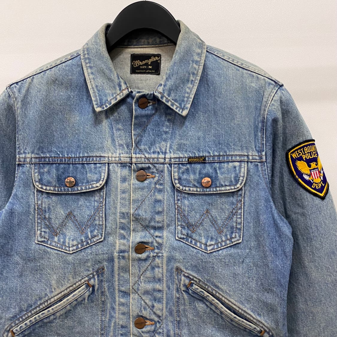 90s 랭글러 재팬 WEST BOUNTIFUL POLICE 데님 자켓 상품이미지5