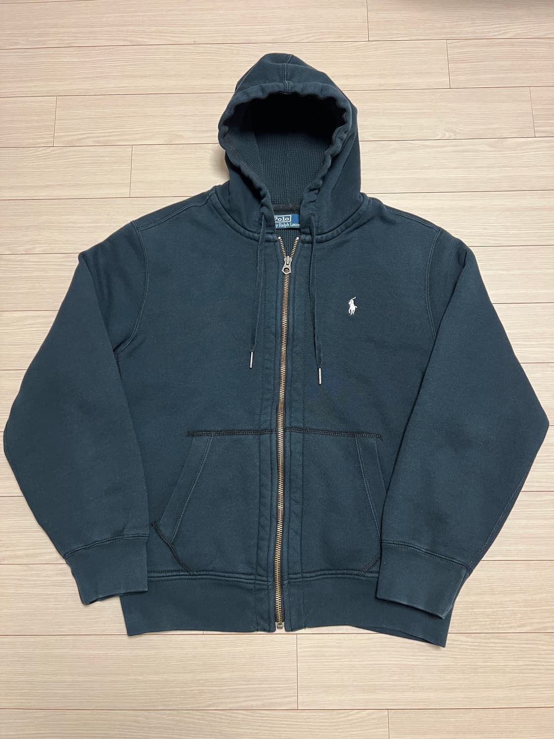 폴로 랄프로렌 로고 후드 집업 블랙 / XL (정품) 상품이미지1