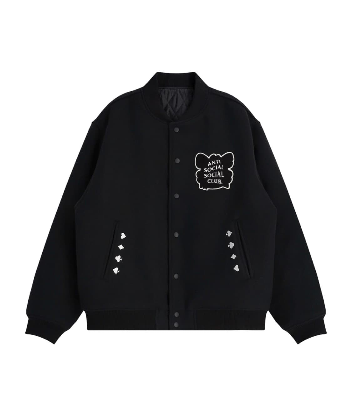 [L] 안티소셜클럽 x 베이스크림 바시티 자켓 상품이미지1