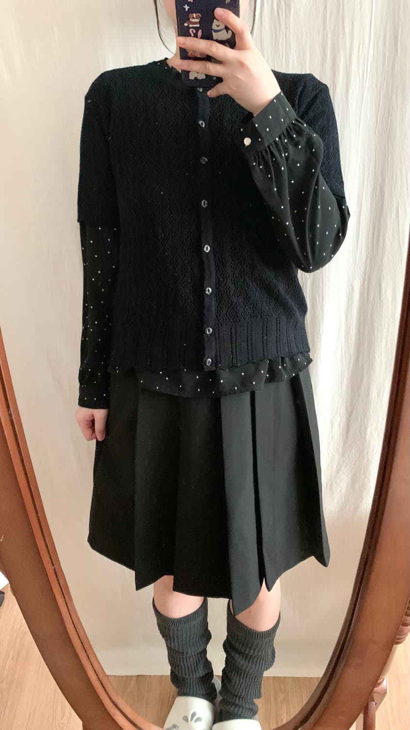 블랙 크로쉐 반팔 가디건 상품이미지5