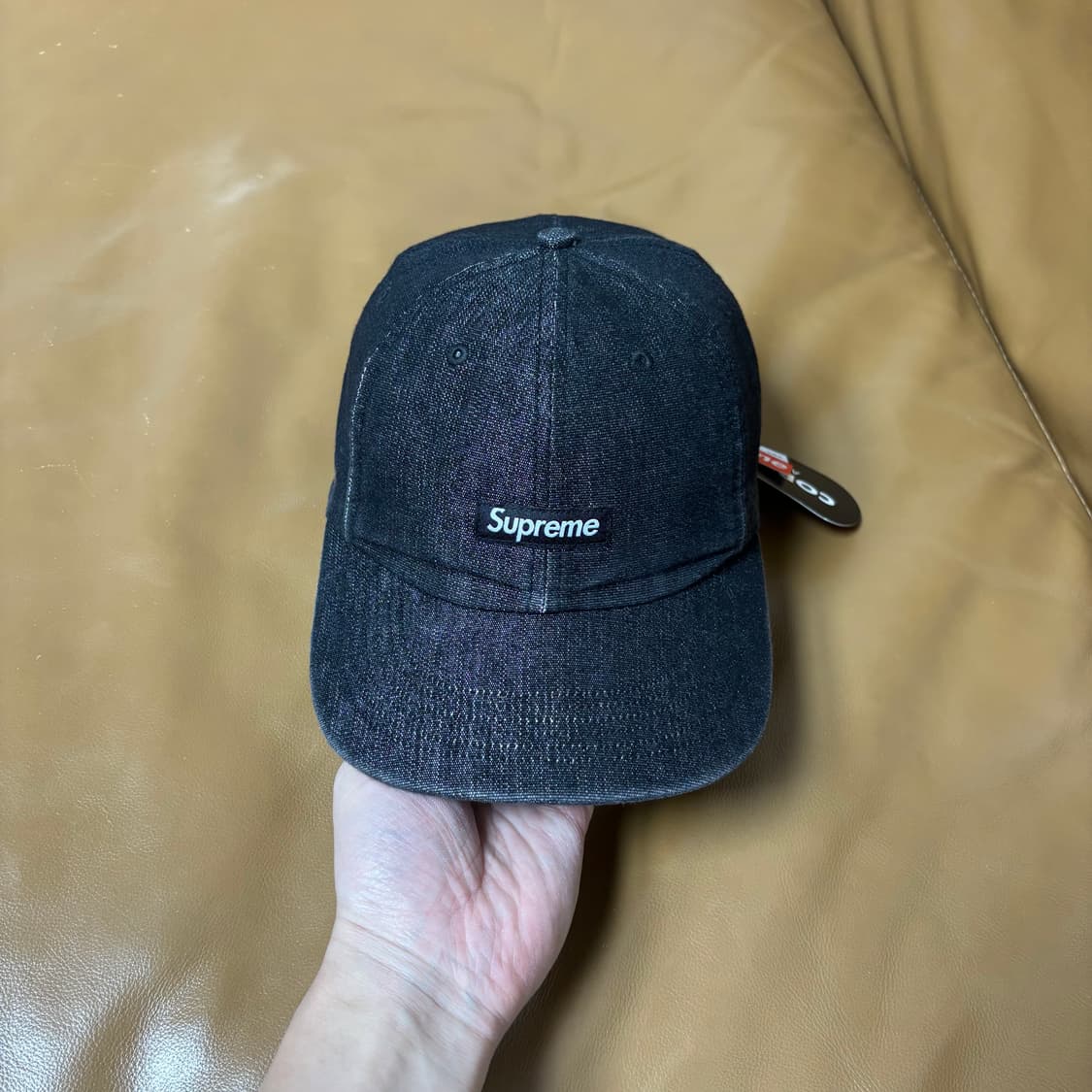 슈프림 6패널 볼캡 모자 데님 블랙 상품이미지2