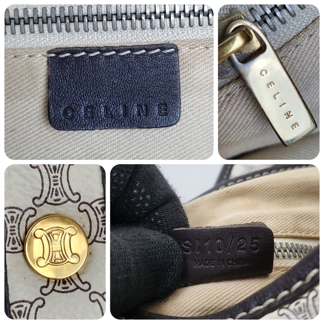 정품 셀린느 마카담 화이트브라운 크로스백 상품이미지9