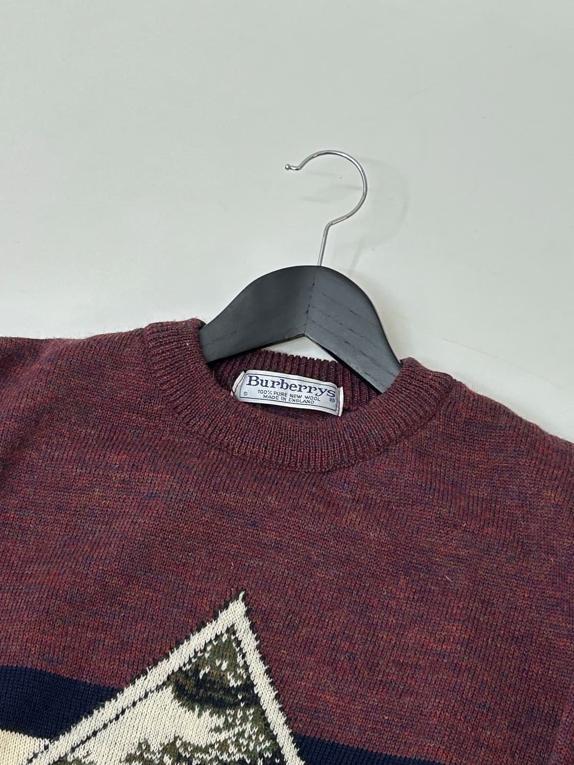 90s Burberry 버버리 울 니트 스웨터 상품이미지1