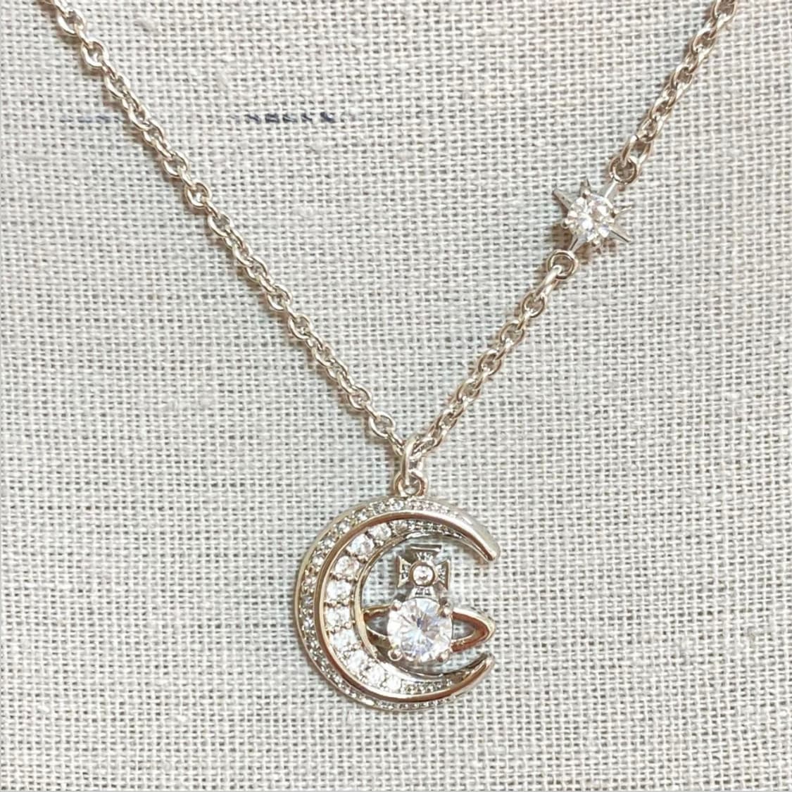 비비안웨스트우드 아카이브 달과별 지르코니아 큐빅 도리나 팬던트 목걸이 상품이미지5