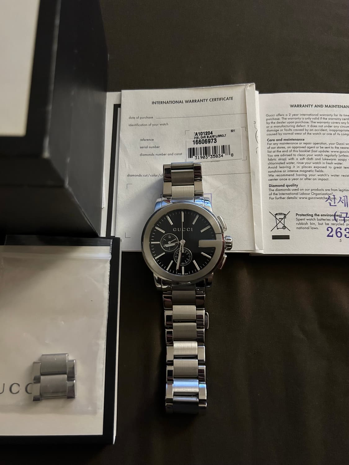 구찌 크로노 메탈 시계 상품이미지2