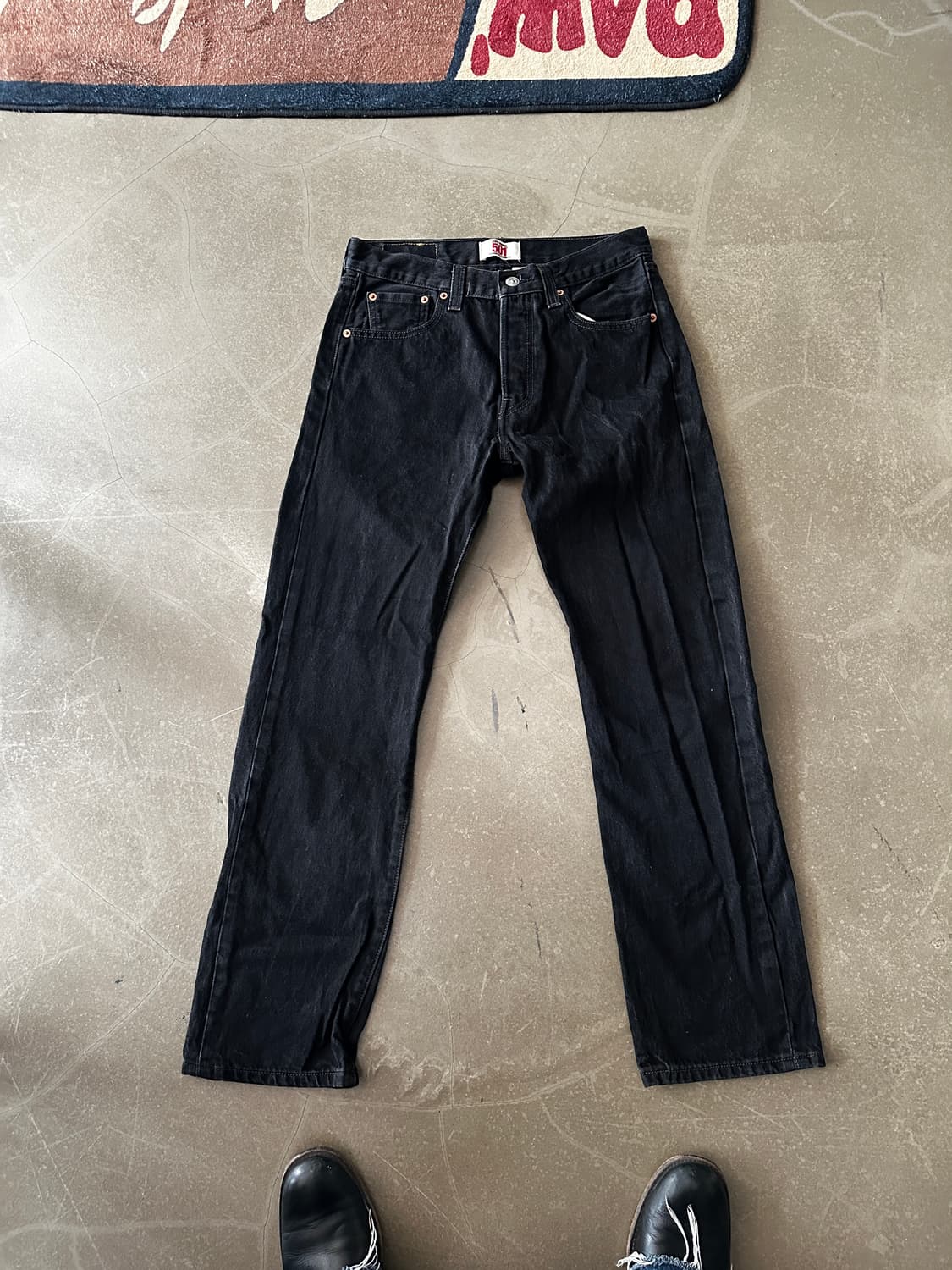Levi’s 501 블랙 데님 팬츠 (W30) 상품이미지3