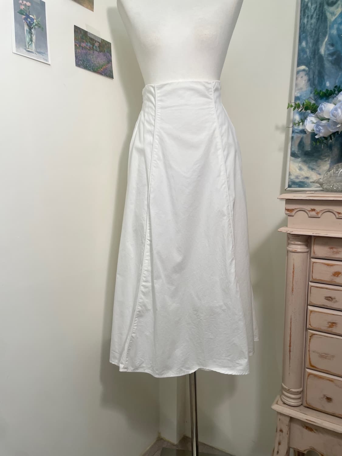 white back bow cotton a-line banding ski 상품이미지6