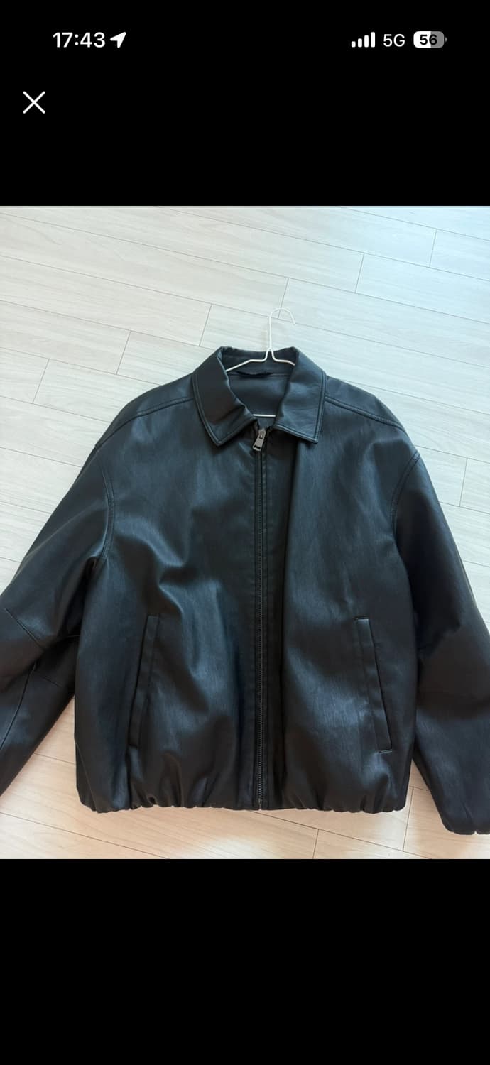 자라 페이크 레더 자켓 가죽자켓 파사드패턴 던스트 유라고XL 상품이미지2