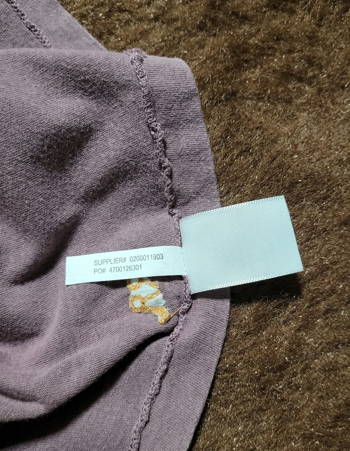 RRL 남성용 톤다운 라이트 퍼플 반팔티(L) 상품이미지8