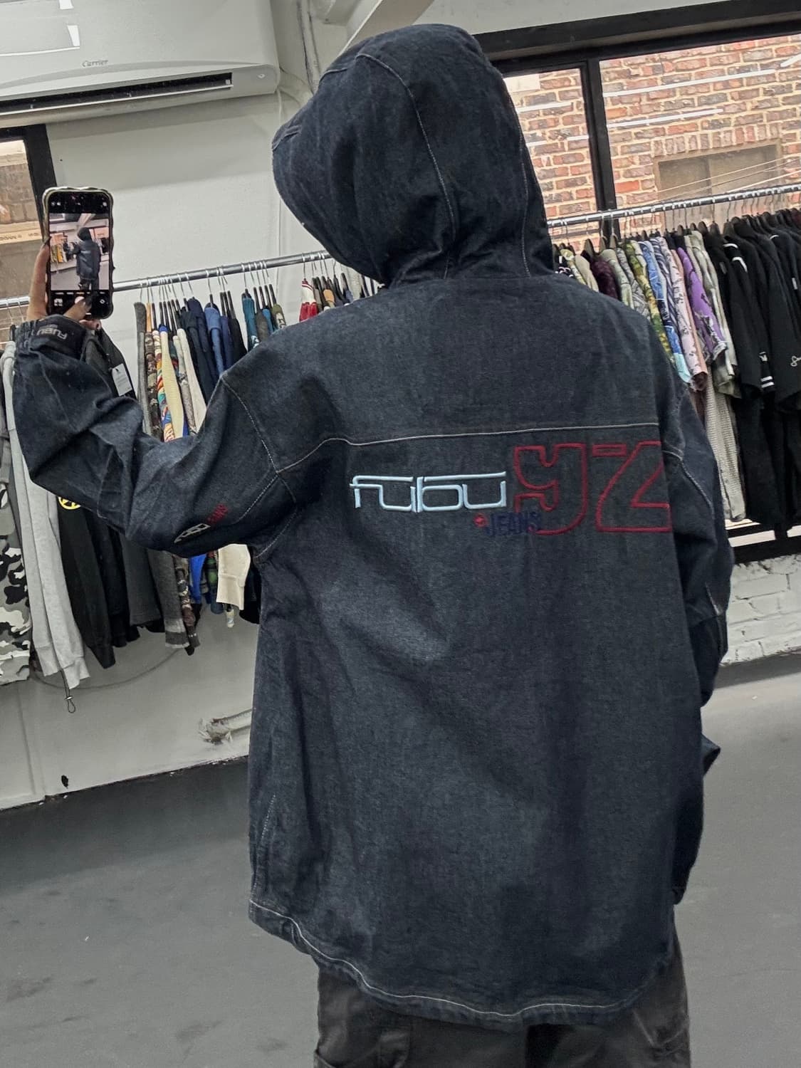 FUBU 푸부 빅로고 데님 자켓 상품이미지5