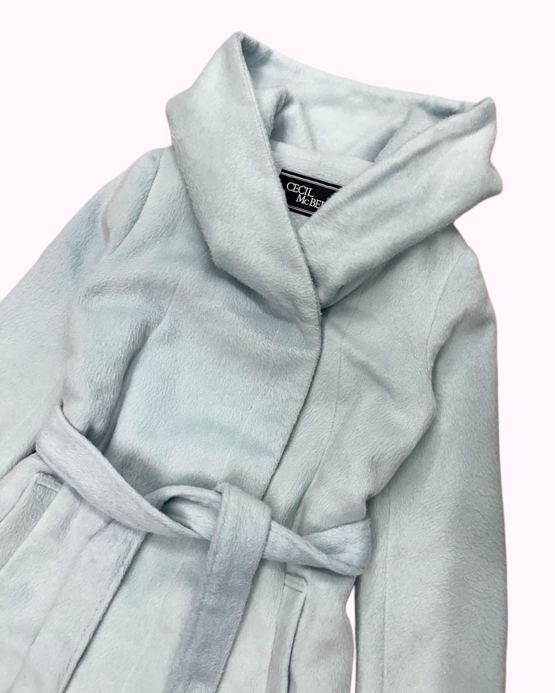 CECIL MCBEE pale blue belted robe coat 상품이미지2