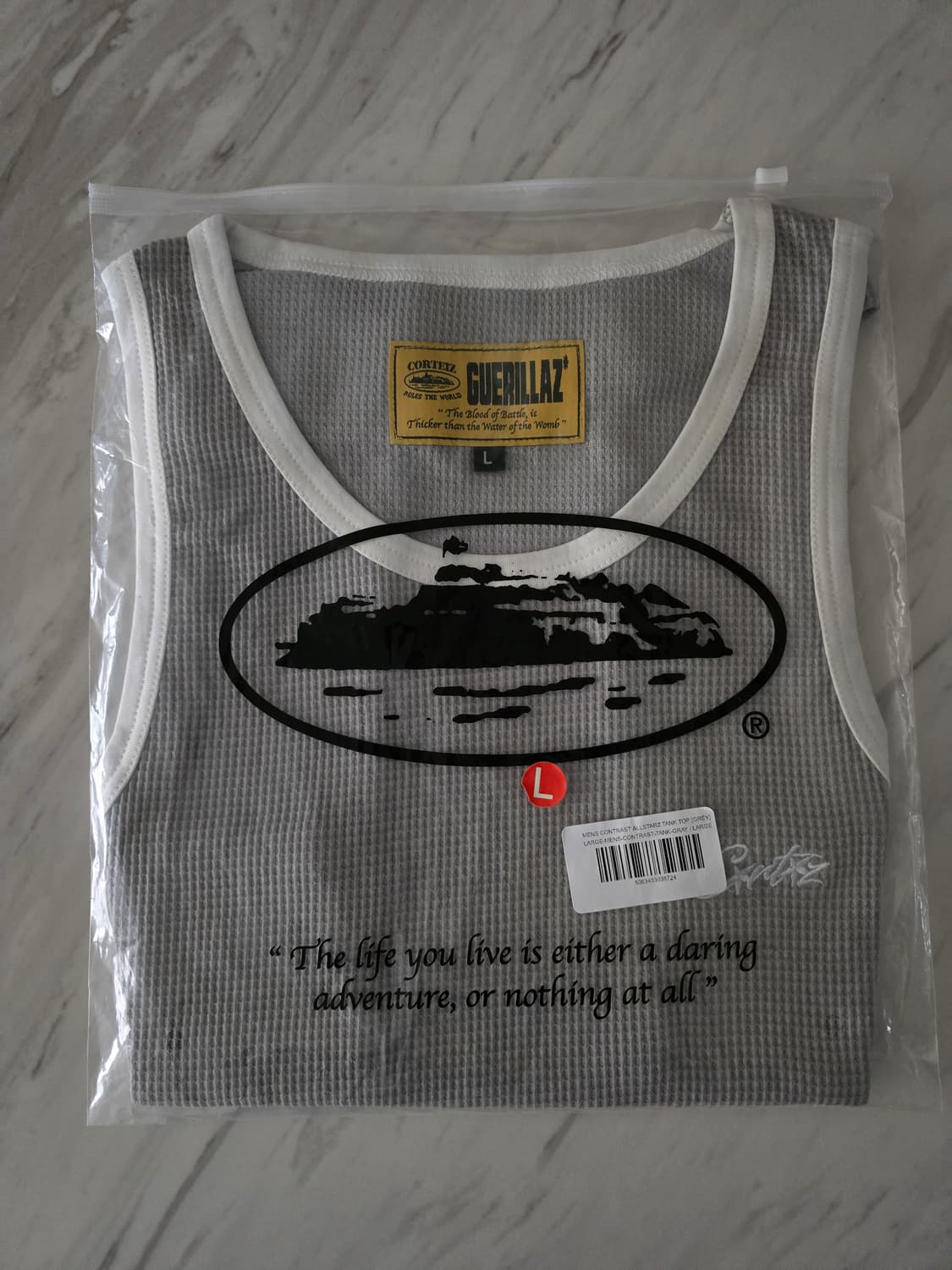 Corteiz tank grey L 코르테이즈 와플 탱크 그레이 상품이미지1