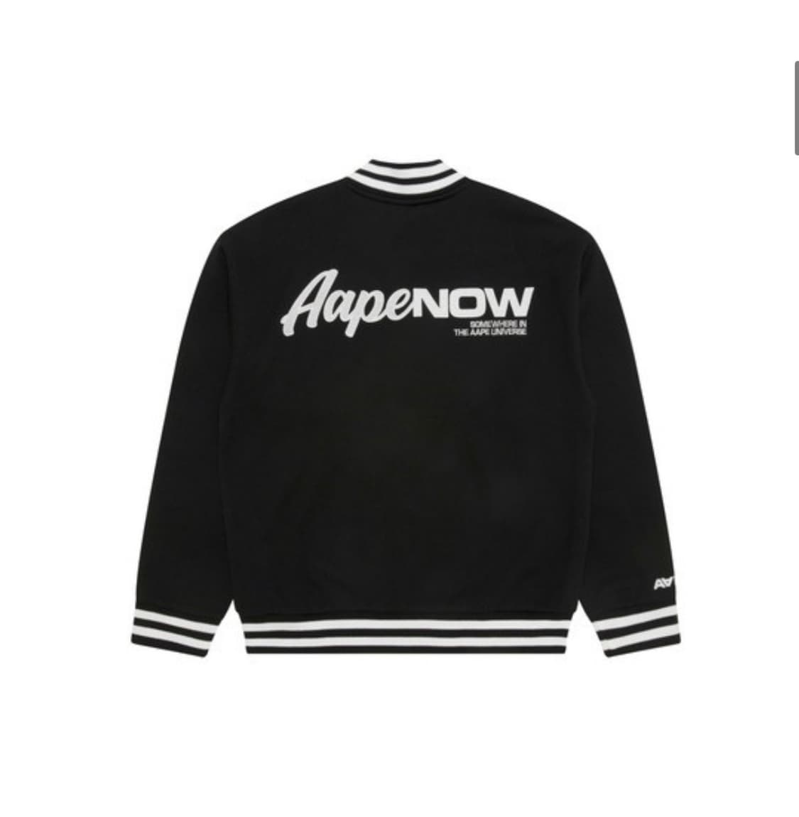 실착사진o)에이프 바시티자켓블랙 상품이미지2