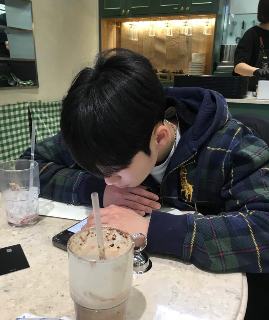 폴로 랄프로렌 타탄 체크 후드집업 상품이미지1