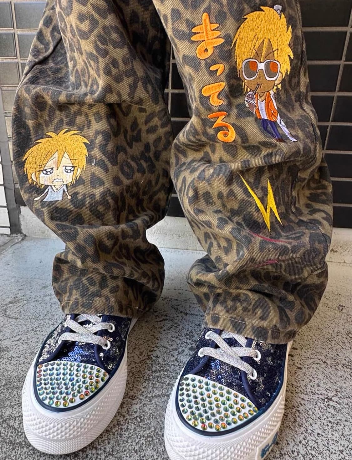 srrybabe 갸루 레오파드 팬츠 상품이미지2