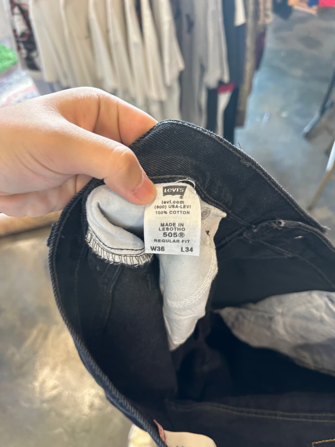 00s Levis 리바이스 505 블랙진 W36 L34 상품이미지4