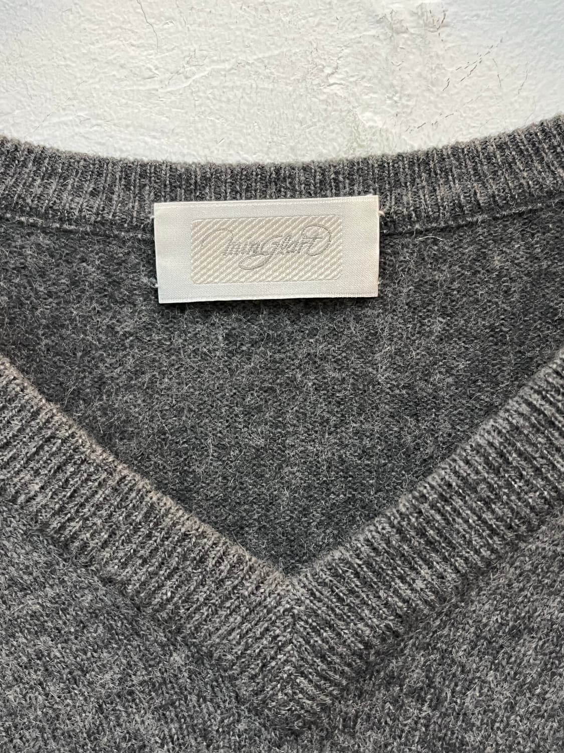 Minglart 캐시미어 V넥 니트 그레이 M 상품이미지2