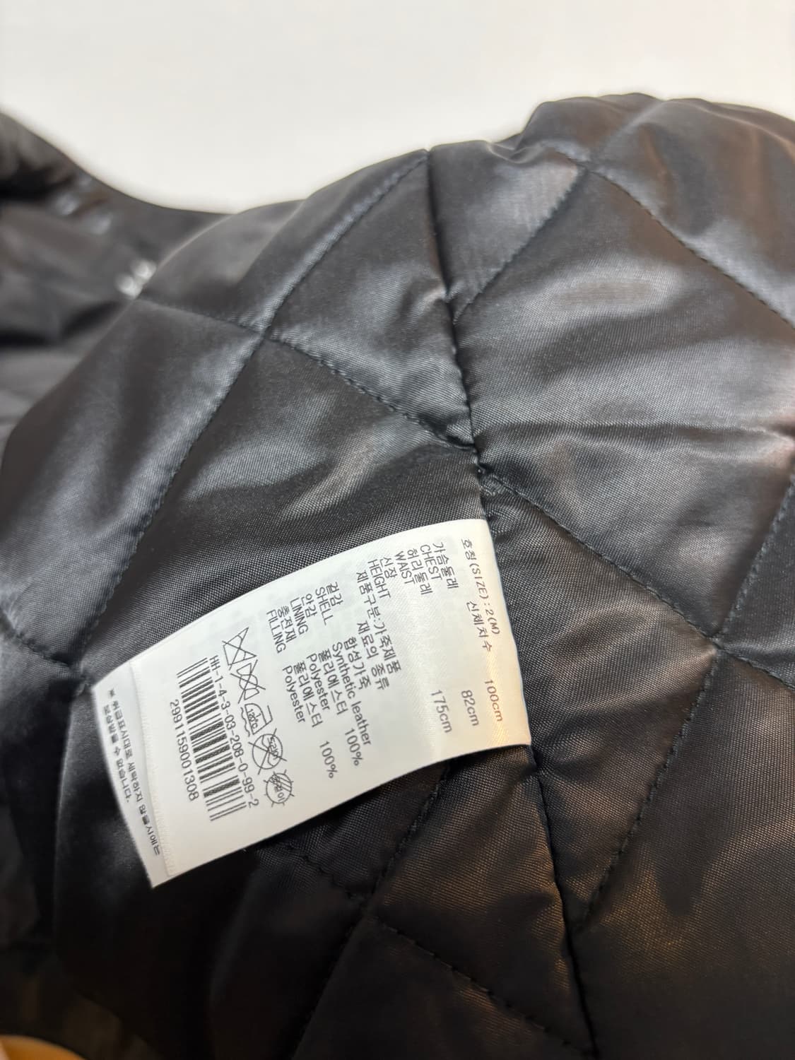 실착0회)할리데이비슨 컬렉션스 신세틱 레더 레이싱 점퍼 블랙 상품이미지7