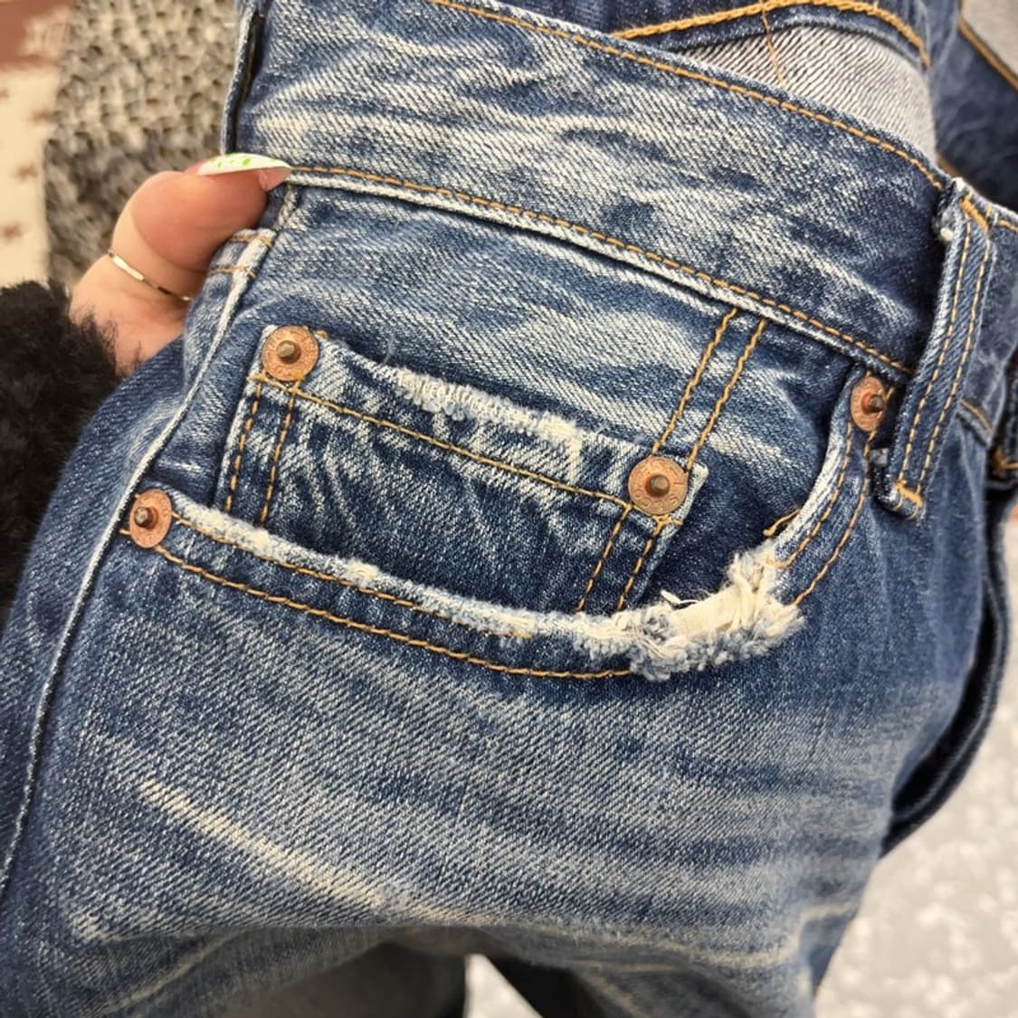 리바이스 501 올드스쿨 빈티지 워싱 데님 팬츠 30인치 C09032 상품이미지7