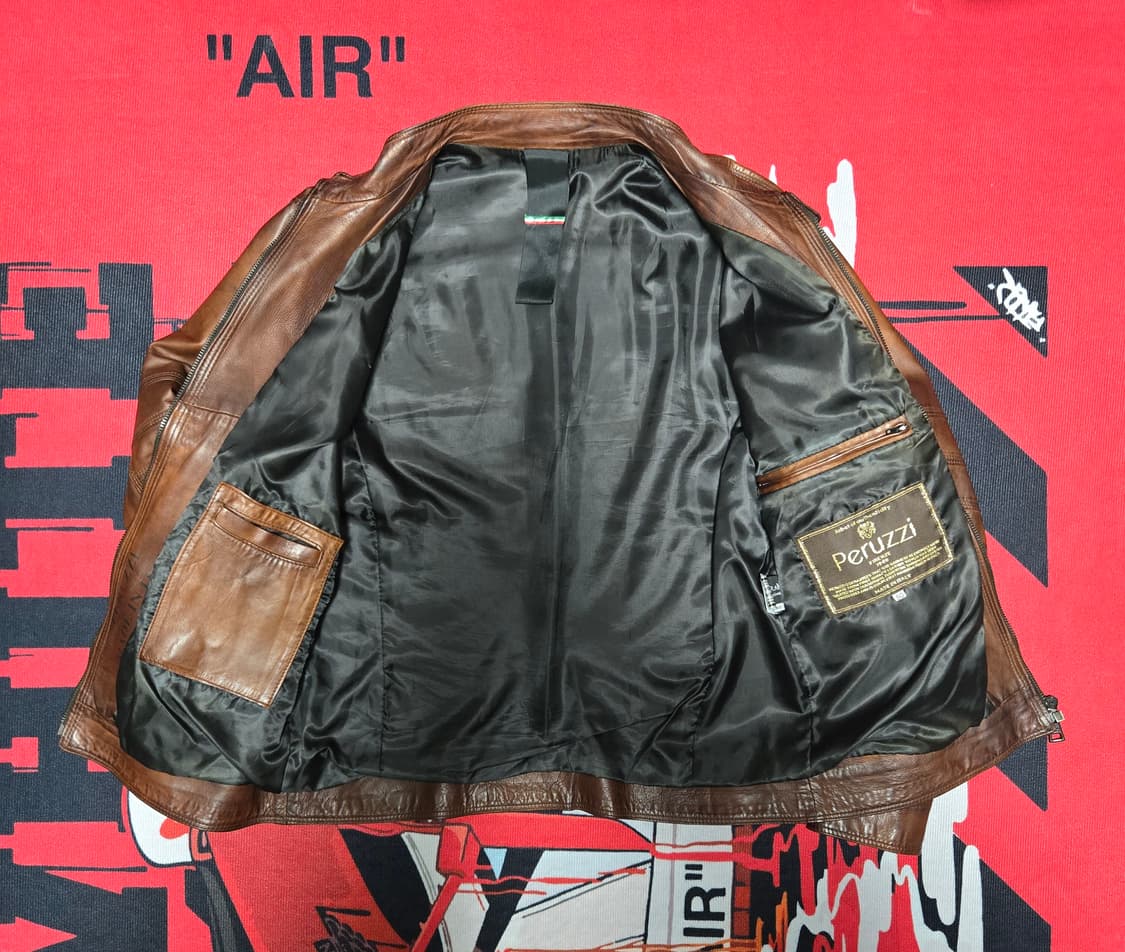 페루치 Peruzzi 이탈리아 싱글 라이더 가죽 레더 자켓 상품이미지2