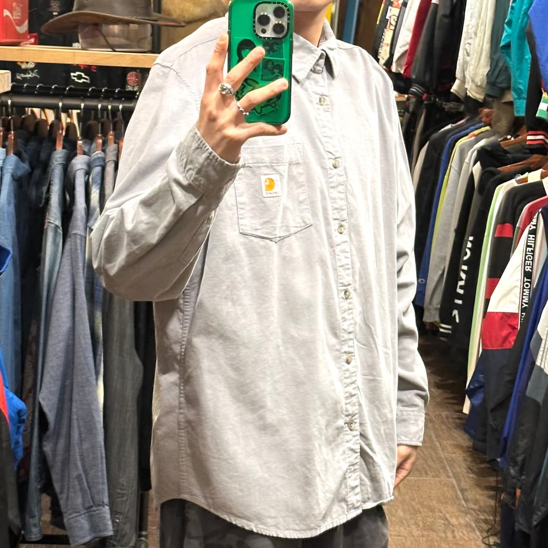 [HI] 칼하트 코듀로이 셔츠 그레이 상품이미지4