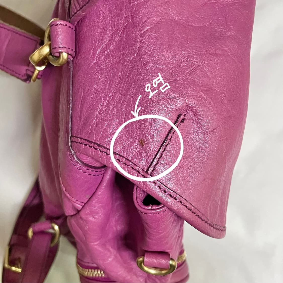 Daks 닥스 소가죽 백팩 갸루 y2k 가방 상품이미지7