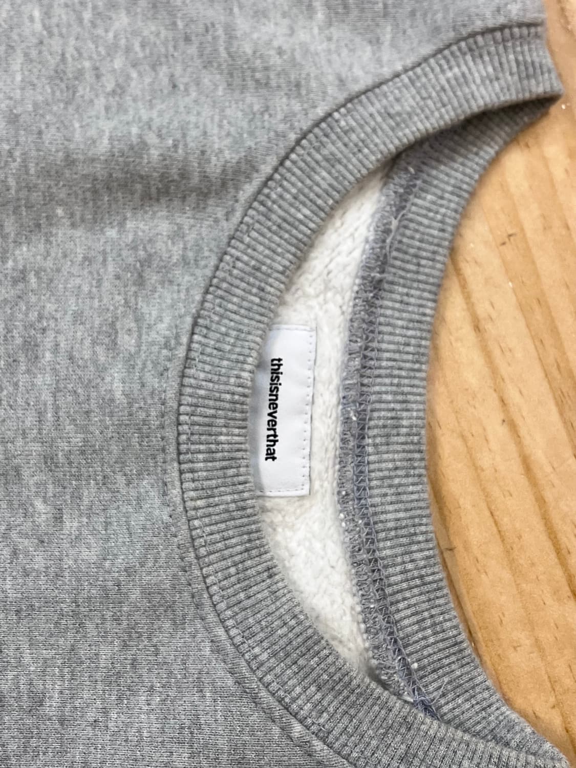 디스이즈네버댓 자수 로고 기모 맨투맨 그레이 S #csz3868 상품이미지7