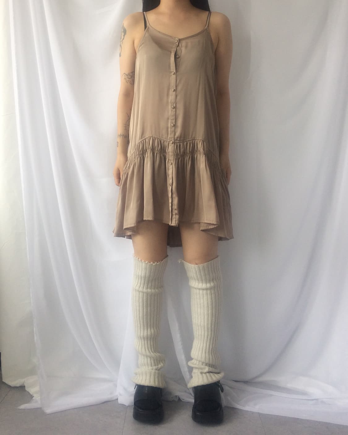Shirring point sleeveless onepiece 상품이미지1