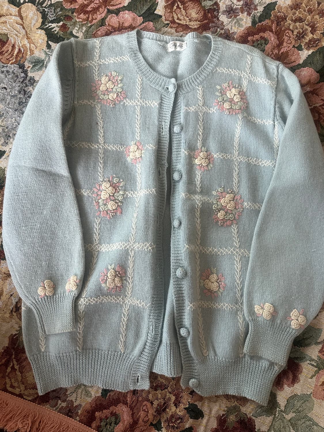 빈티지 소라 폼폼 가디건 상품이미지1