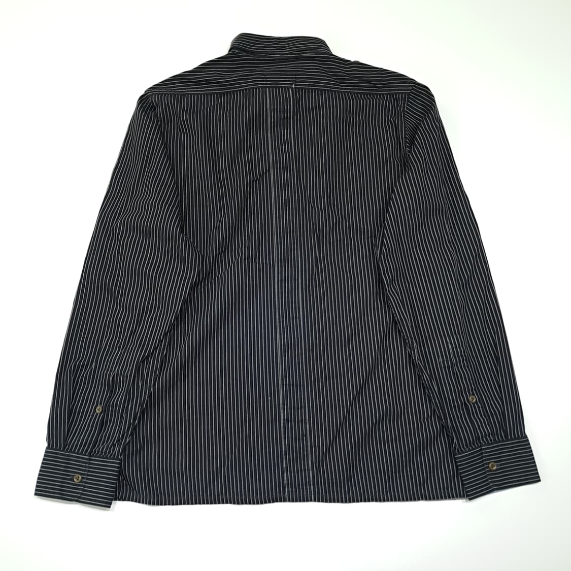 CL729 L 지스타로우 블랙 핀스트라이프 롤업 셔츠 남방 상품이미지6