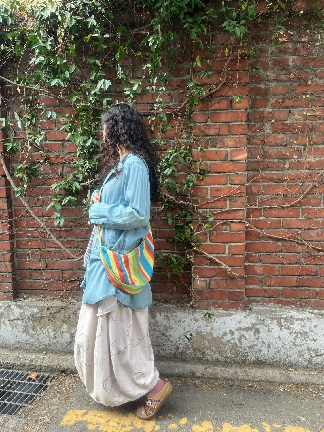 무지개 줄무늬 크로스백 상품이미지2