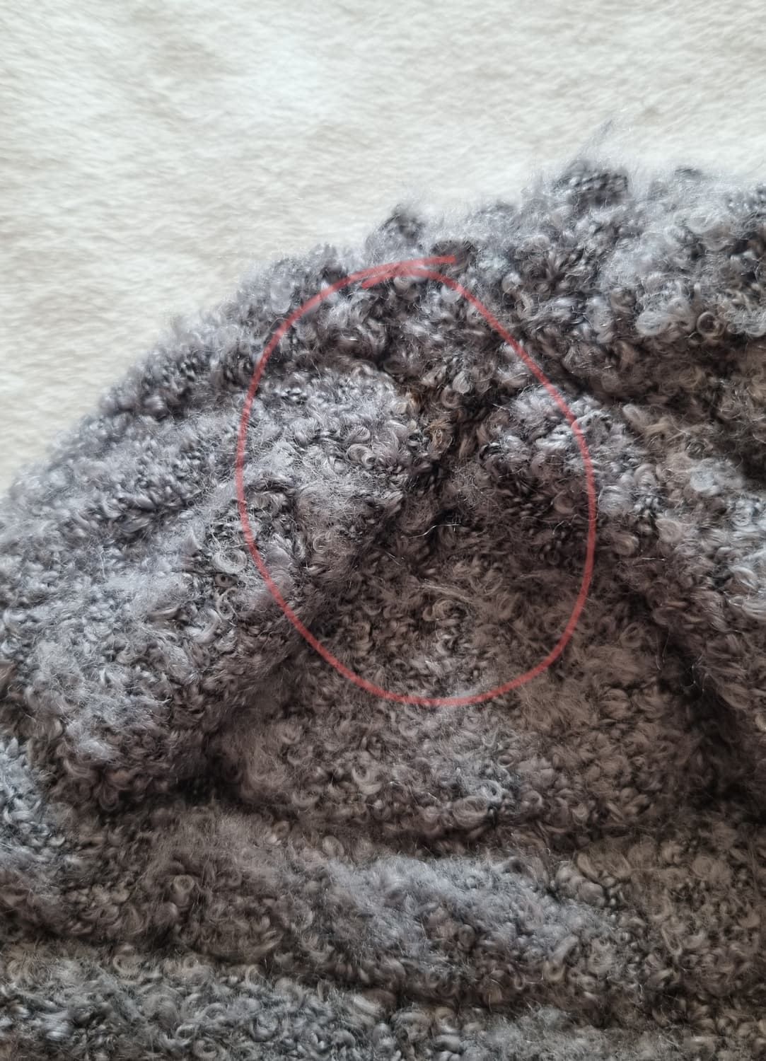 빈티지 모리걸 하구미 그레이 니트 모자 상품이미지2