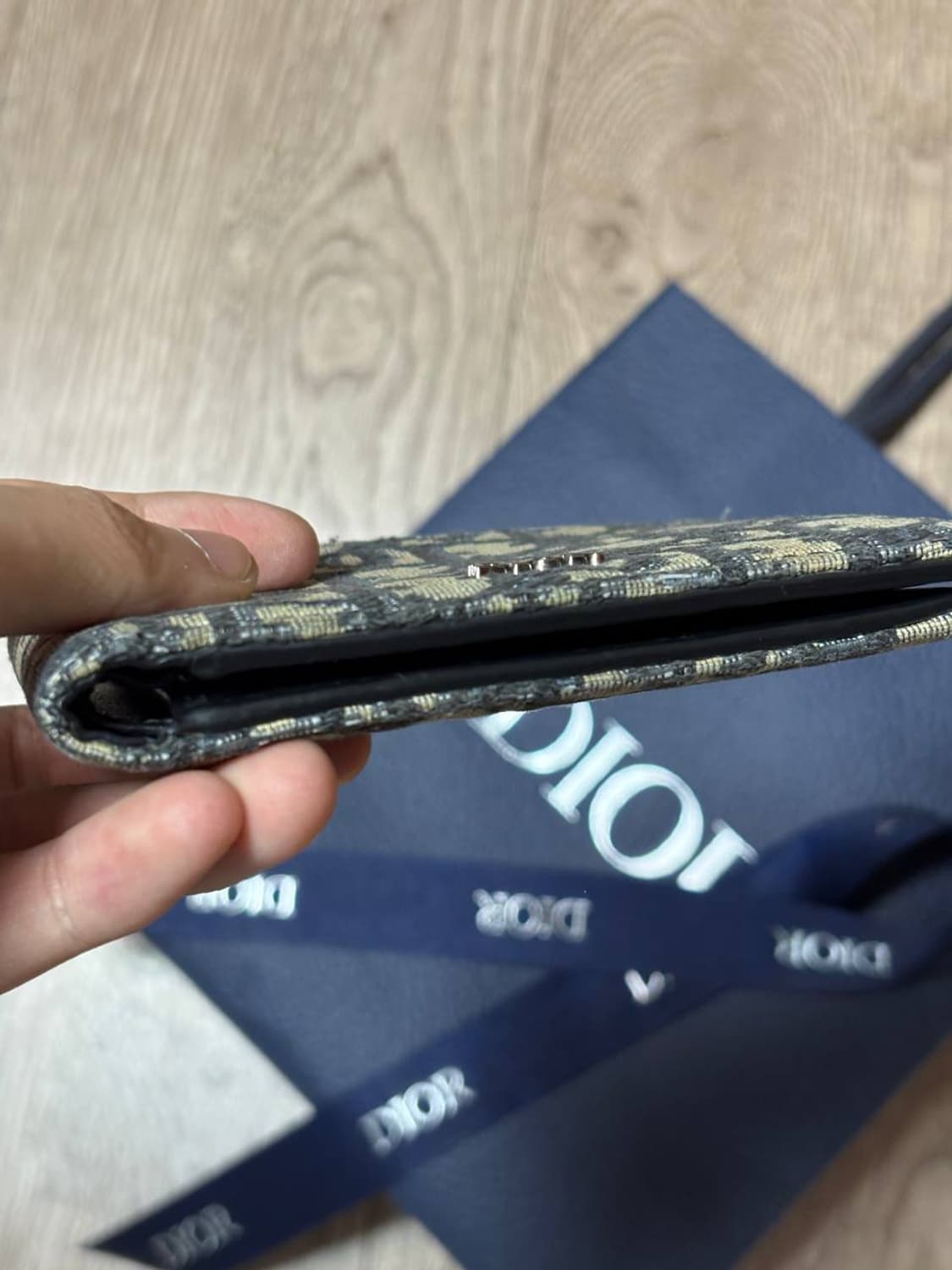 디올 오블리크 반지갑 베이지 상품이미지3