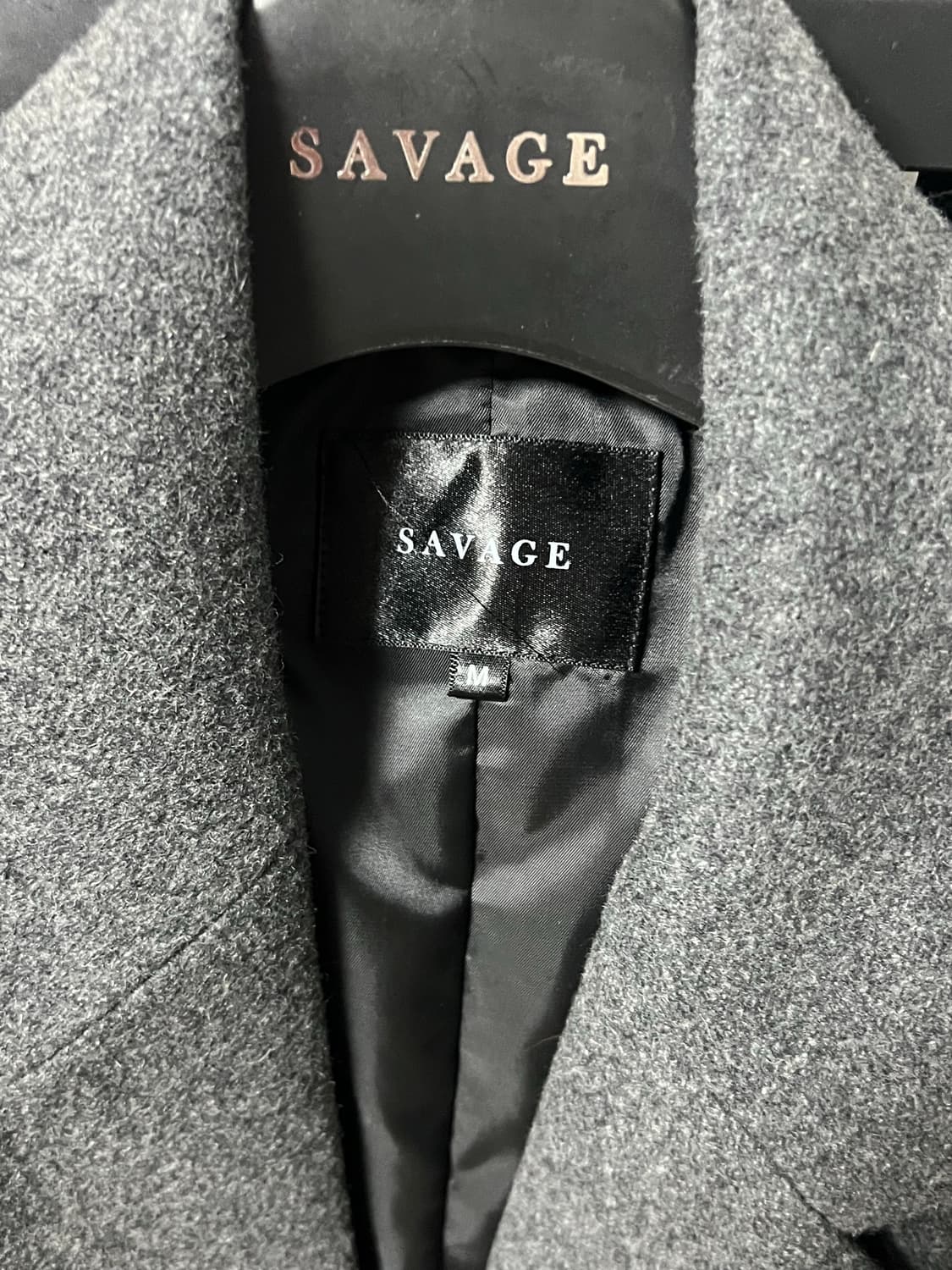 세비지 24FW Single Chesterfield Coat 그레이(m) 상품이미지5