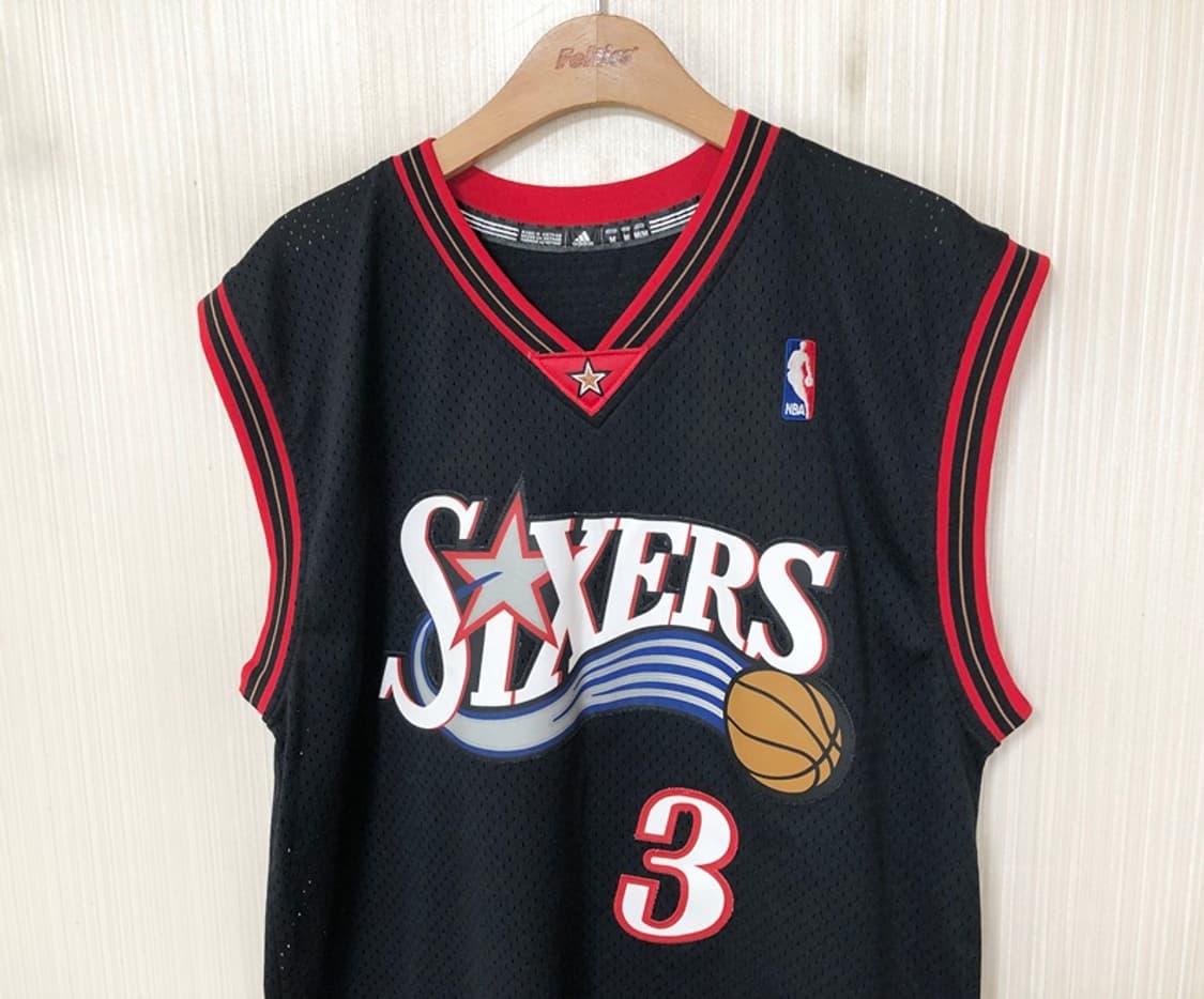 NBA 아디다스 HWC 필라델피아 세븐티식서스져지 M #3 아이버슨 상품이미지6