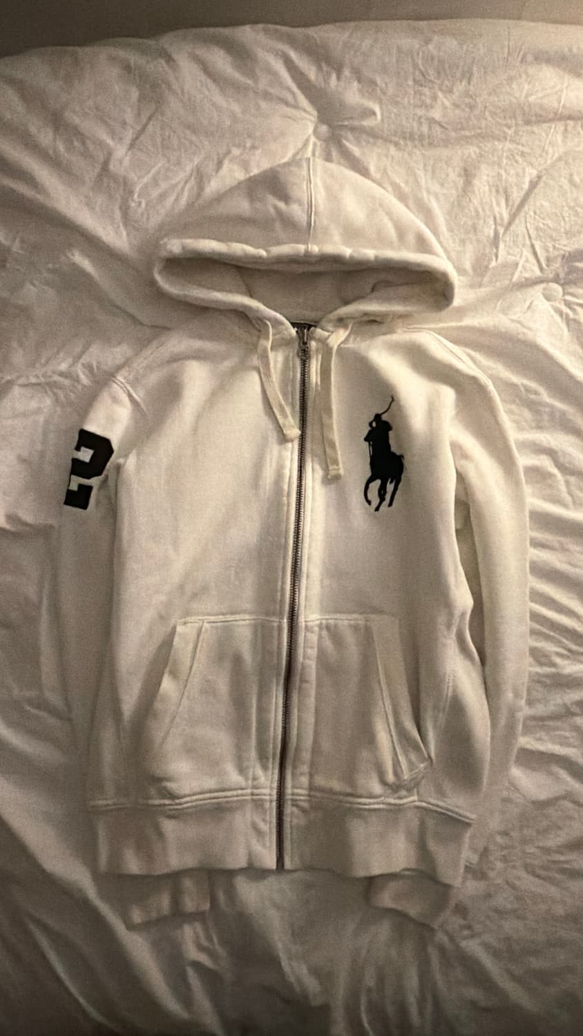 폴로 랄프로렌 빅포니 화이트 후드집업 #2 상품이미지1