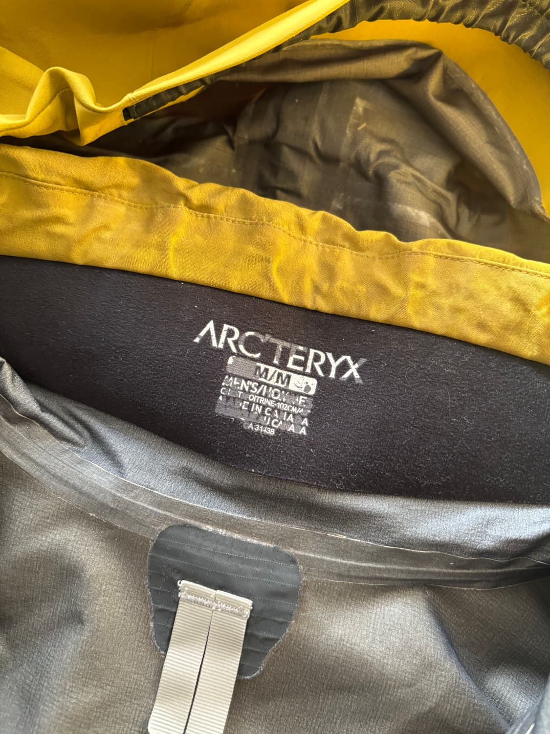 Arc'teryx 아크테릭스 옐로우 스팅레이 고어텍스 자켓 상품이미지4
