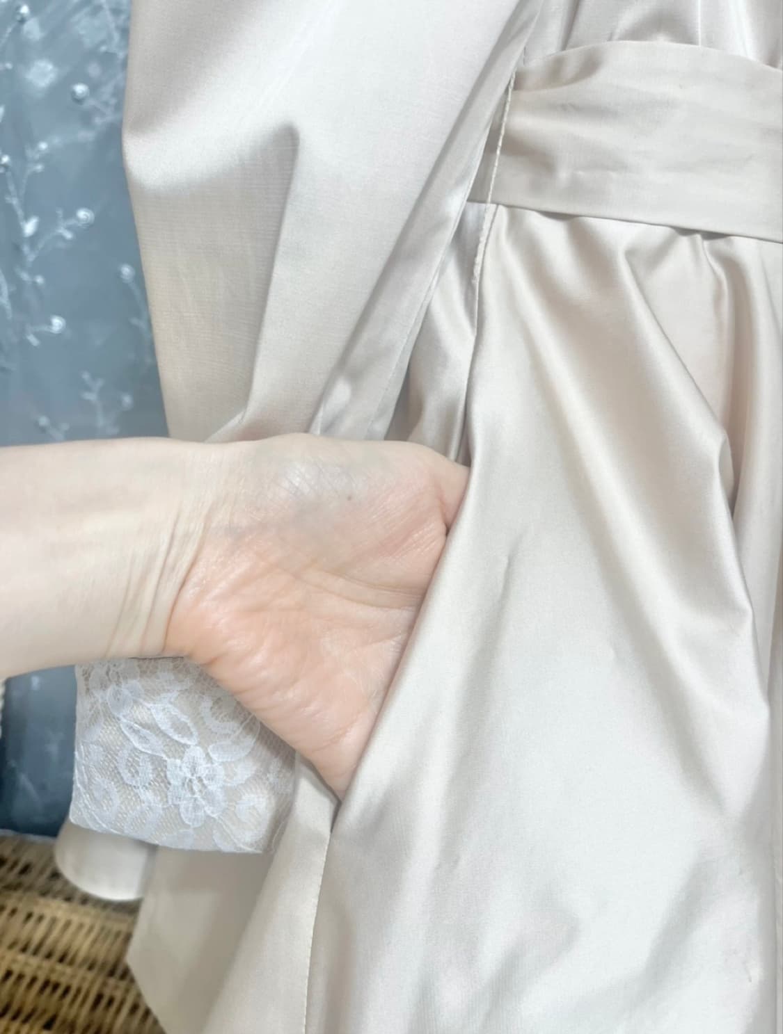 에고이스트ㅡ 러플카라 트렌치 하프코트 66/새거수준/셔링장식 상품이미지7