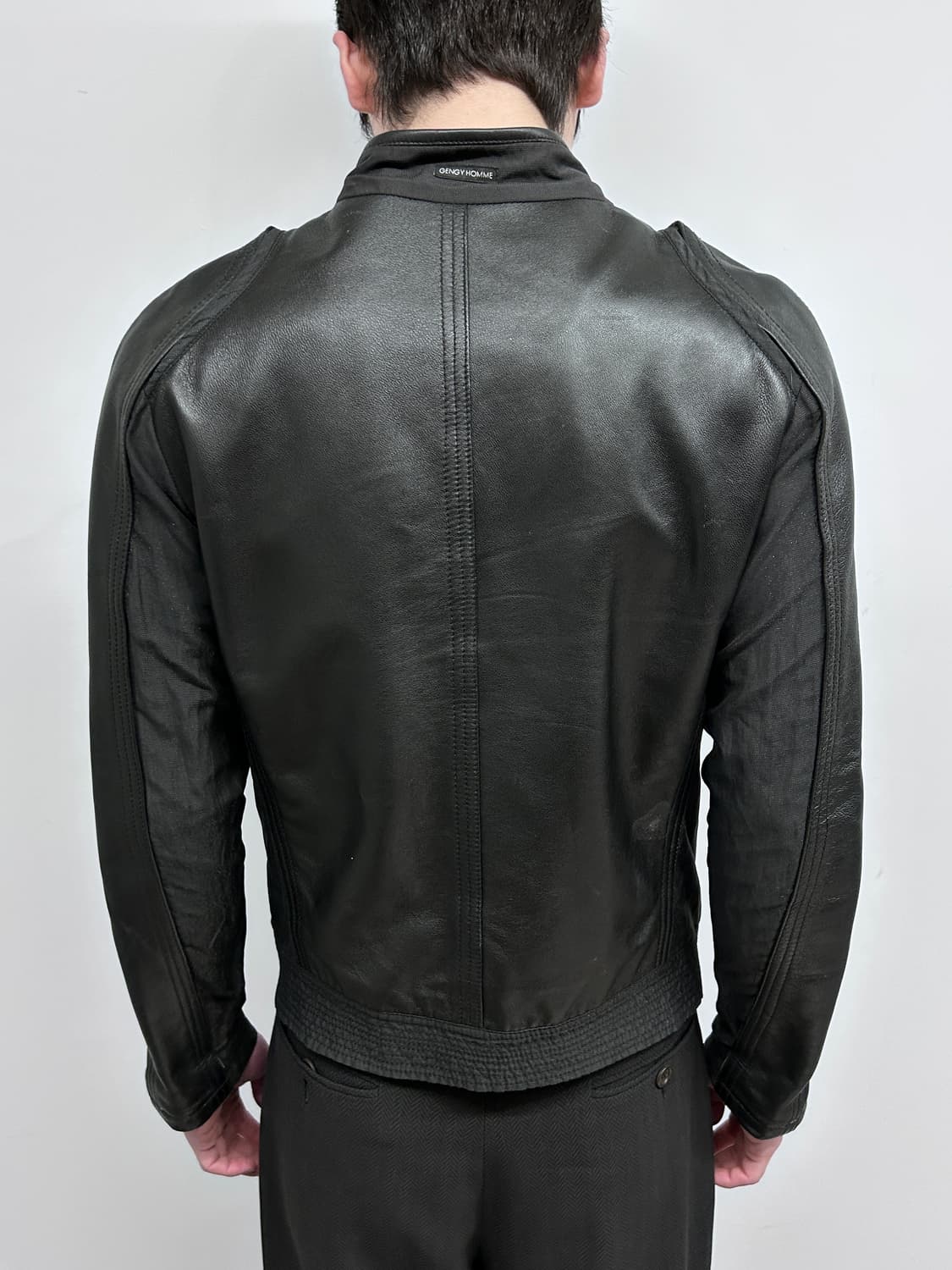 젠지 옴므 레글런 숄더 램스킨 자켓 상품이미지5