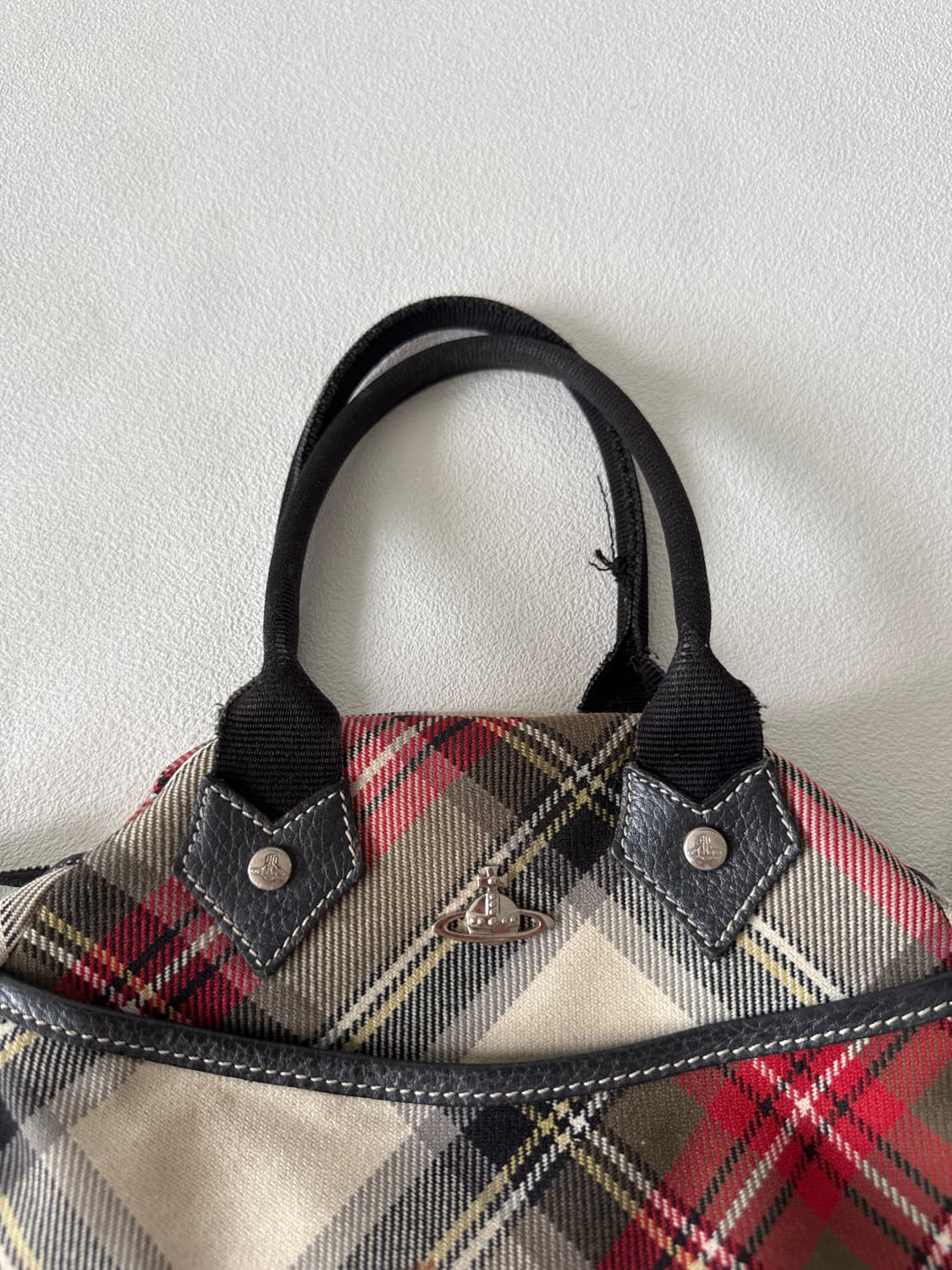 비비안웨스트우드(Vivienne Westwood) 체크토트백(크로스가능) 상품이미지3