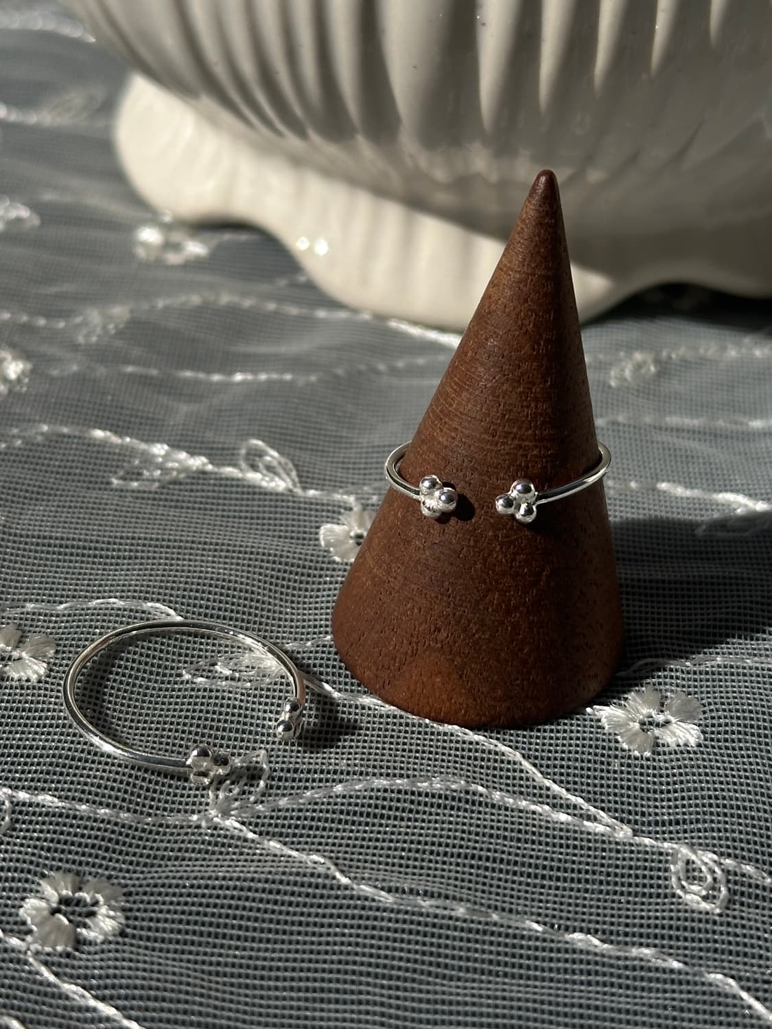Ball Cluster Slim Wire 925Silver Open Ri 상품이미지2