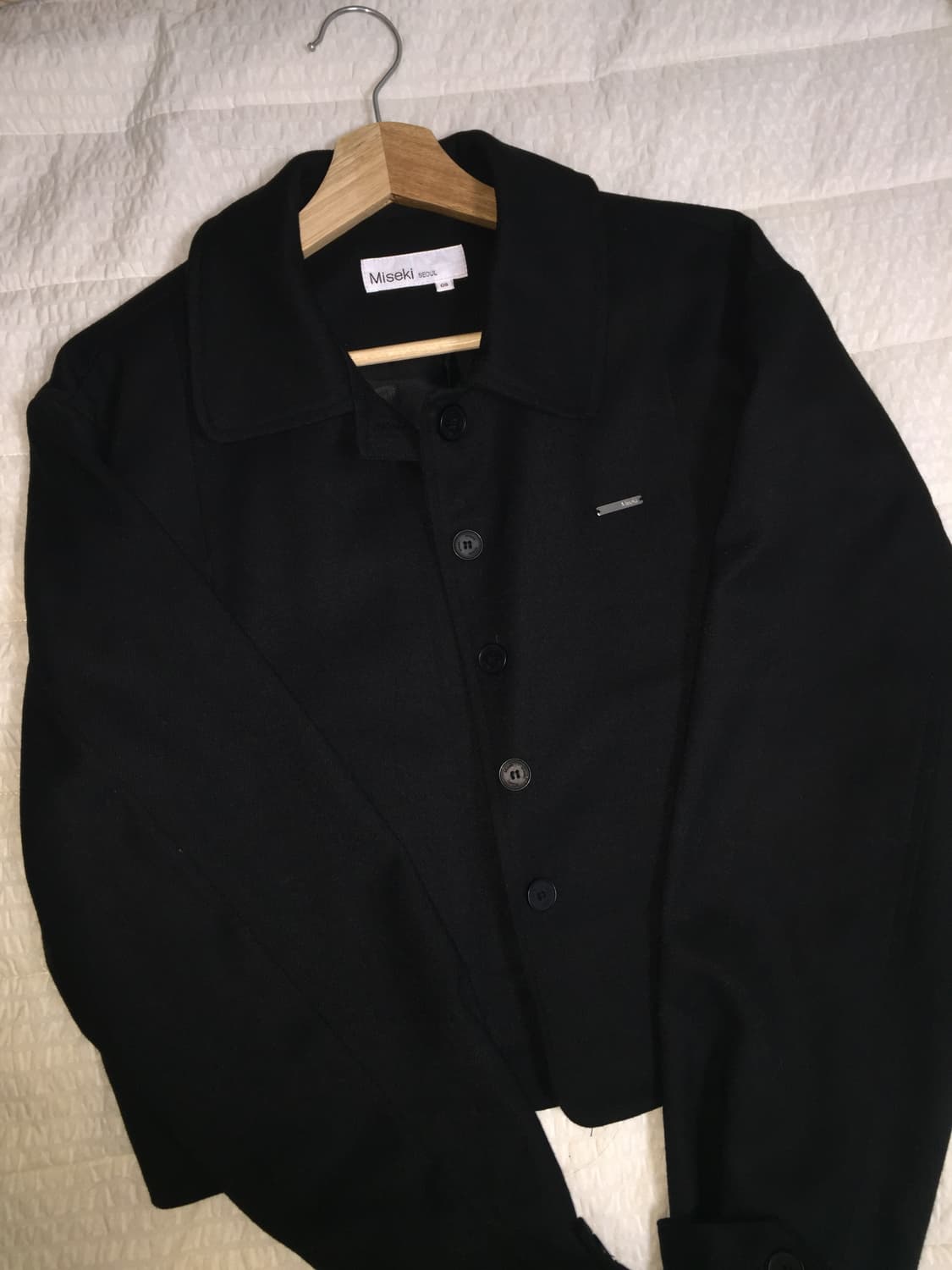 미세키서울 round collar jacket BLACK 상품이미지2